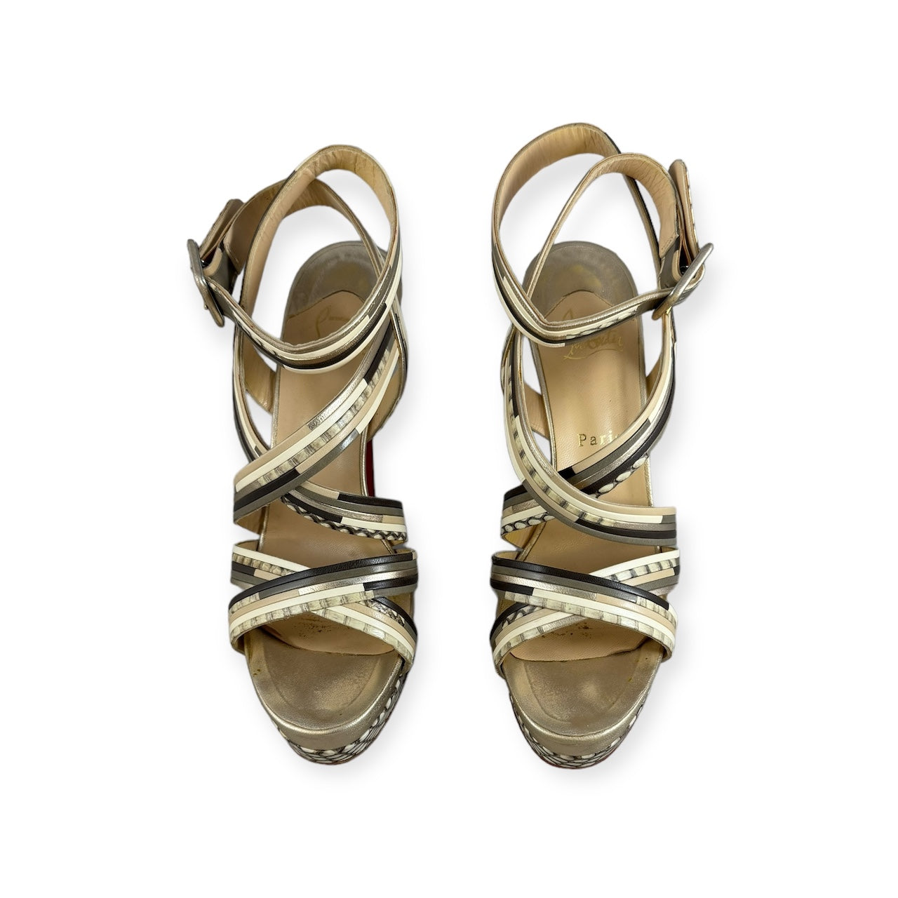 CHRISTIAN LOUBOUTIN Summerissima Python Sandals | Size 39.5