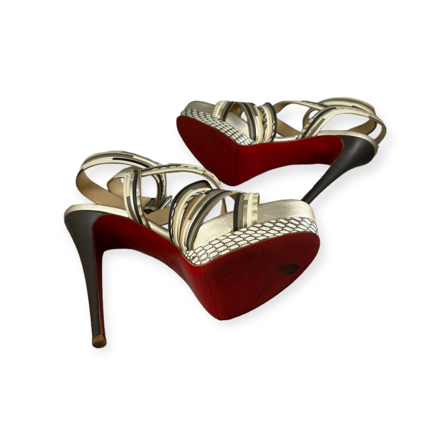 CHRISTIAN LOUBOUTIN Summerissima Python Sandals | Size 39.5