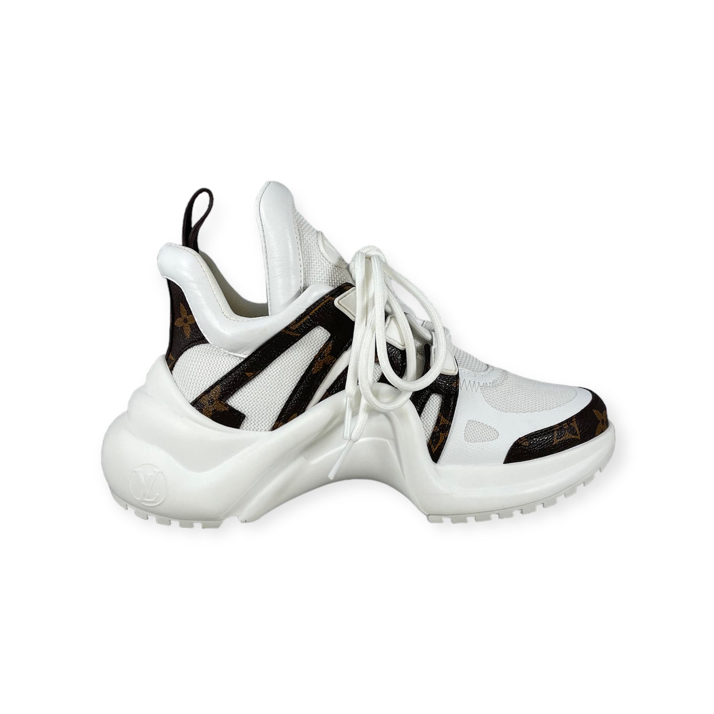 LOUIS VUITTON Archlight Sneakers in White Monogram | Size 36