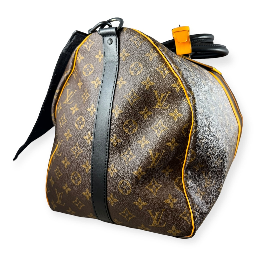 LOUIS VUITTON Keepall Bandouliere 55 Radiant Sun Monogram Macassar