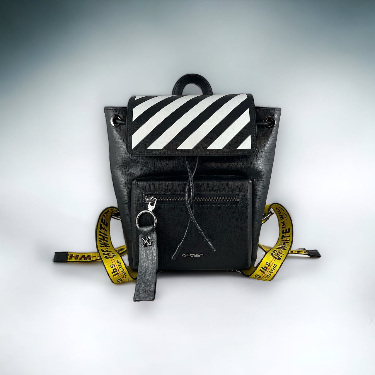 OFF-WHITE Diag Stripe Backpack in Black