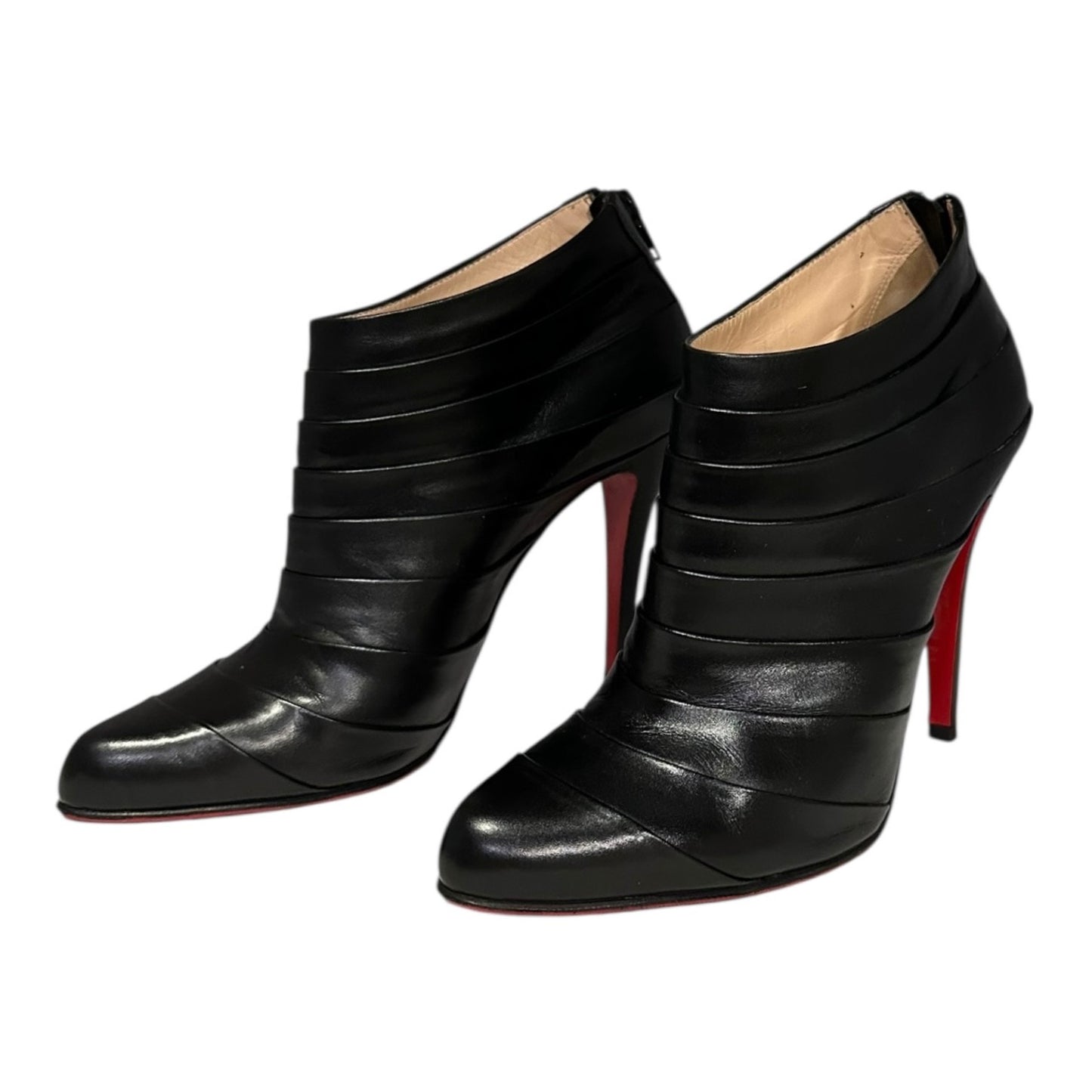 CHRISTIAN LOUBOUTIN Pleated Booties in Black | 37