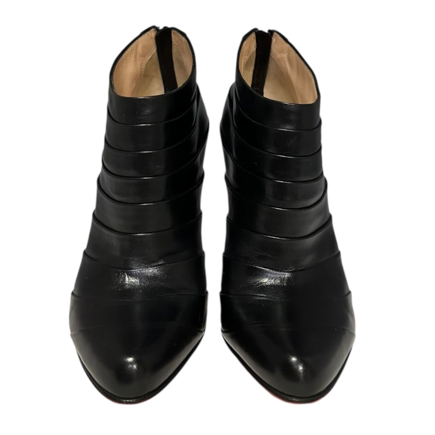 CHRISTIAN LOUBOUTIN Pleated Booties in Black | 37