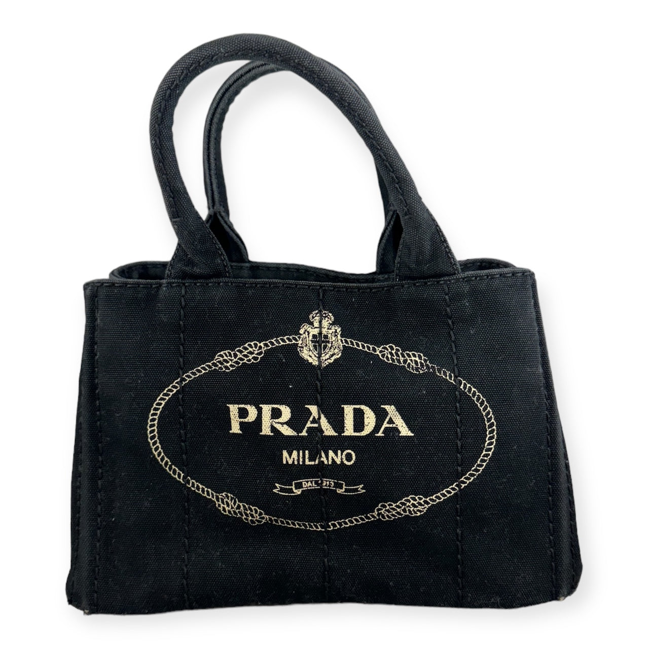 PRADA Canapa Logo Tote in Black – More Than You Can Imagine