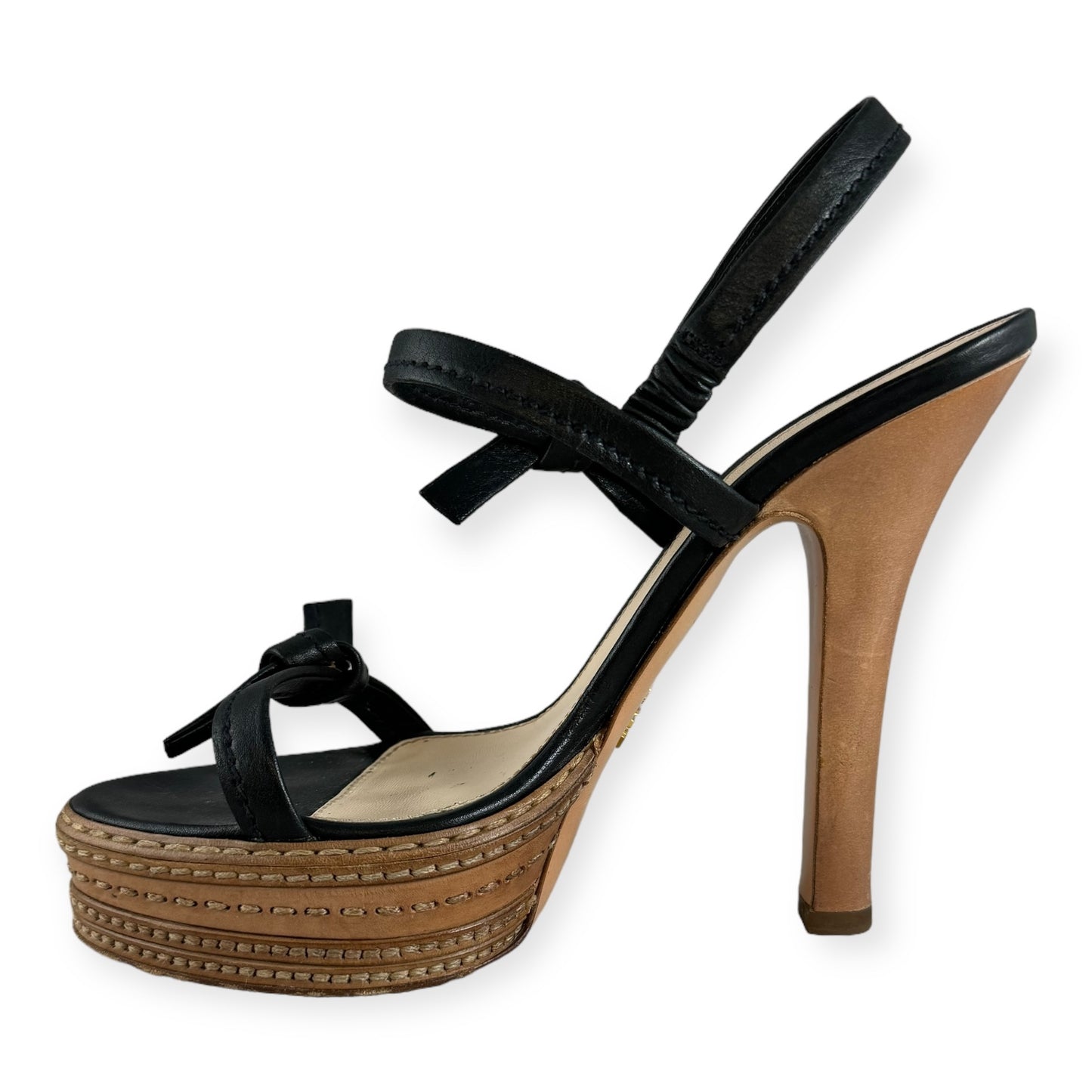 PRADA Knot Sandals in Black | Size 38