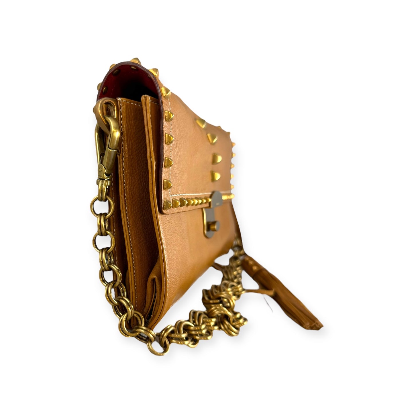 PRADA Studded Chain Shoulder Bag in Scotch