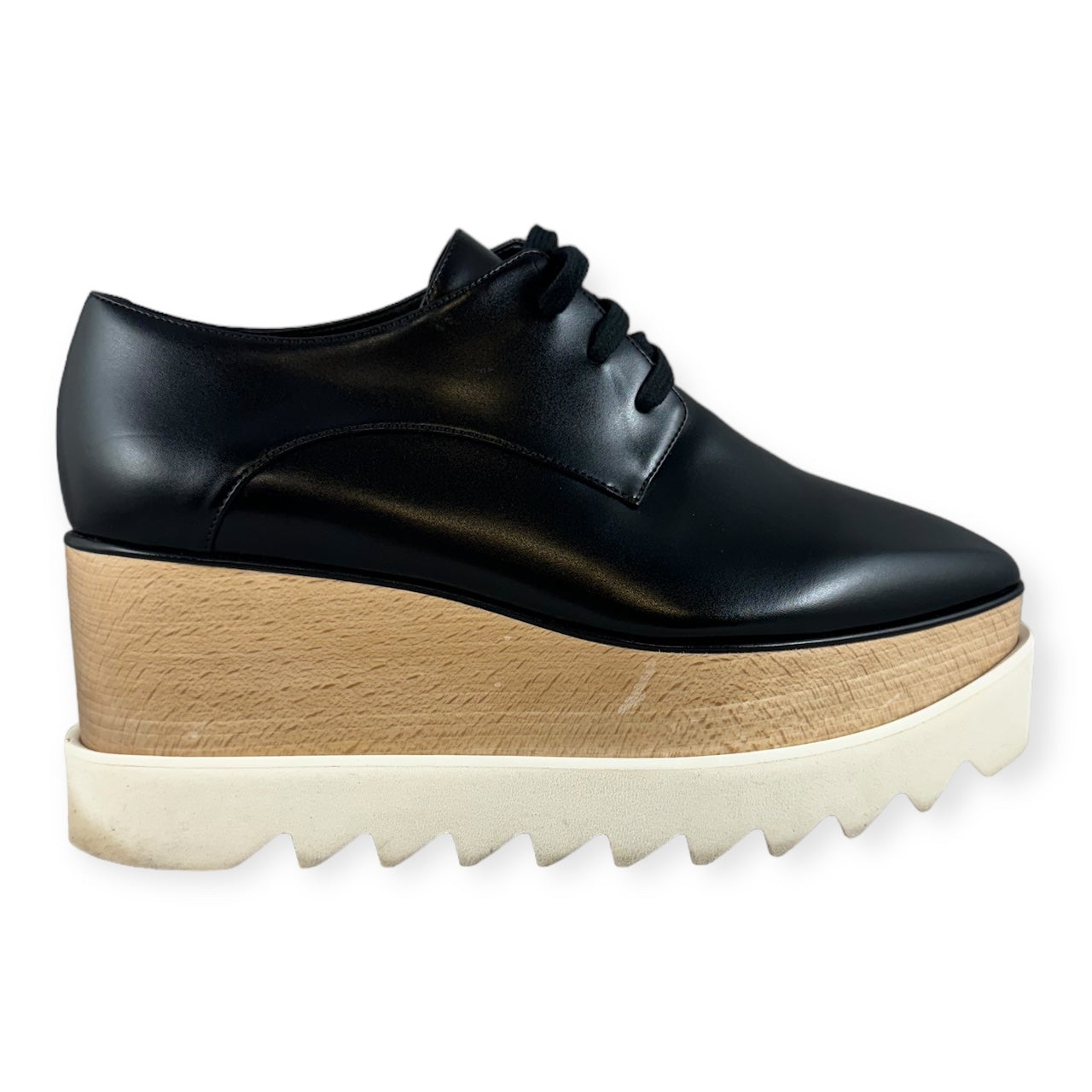 STELLA MCCARTNEY Elyse Platform Lace-Up Sneakers in Black | Size 37