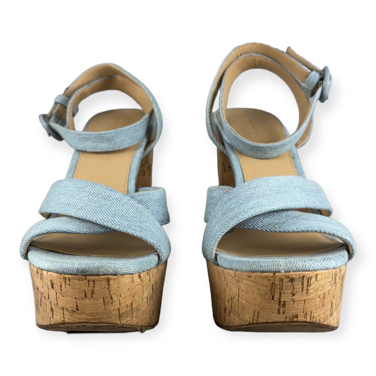 VERONICA BEARD Denim Sandals in Light Blue | Size 40