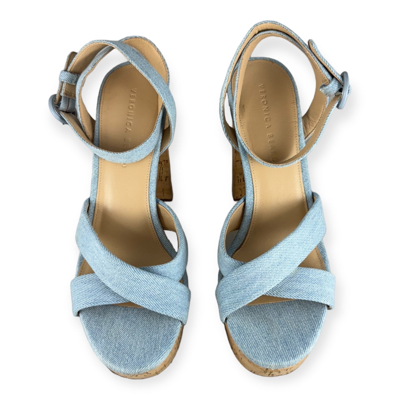 VERONICA BEARD Denim Sandals in Light Blue | Size 40