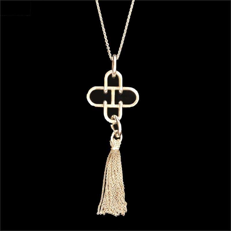 Hermes H Cross Necklace-SOLD 1