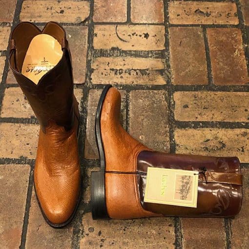 Lucchese Ostrich Cowboy Boots Scotch 2