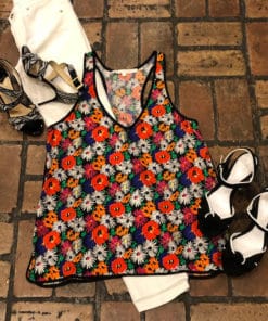 Veronica Beard Floral Top Outfit