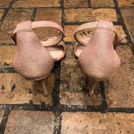 Manolo Blahnik Pink Shimmer Sandal 4
