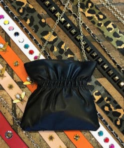 Sondra Roberts Crossbody Clutch in Black Leather 3