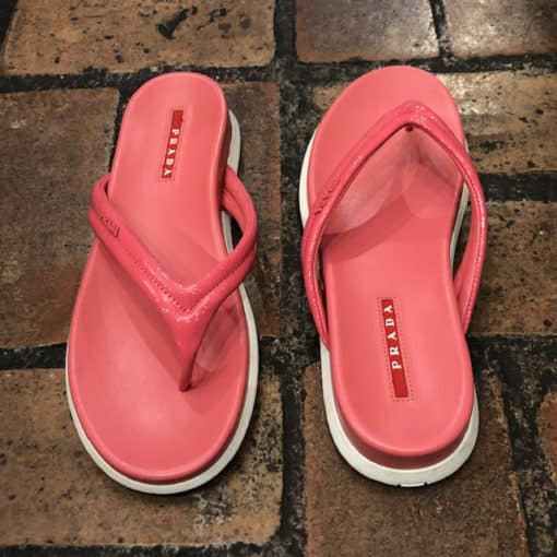 PRADA Pink Flip Flop Sandals 4