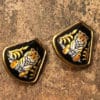 HERMES Tiger Enamel Earrings