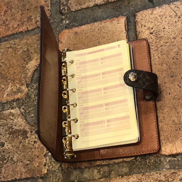 Louis Vuitton Monogram Agenda Address Book and Planner with Card