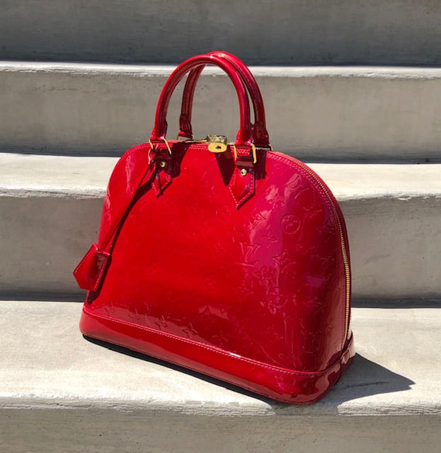 LOUIS VUITTON Vernis Alma MM-Red - More Than You Can Imagine