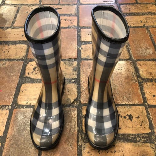 BURBERRY Check Rain Boots 2