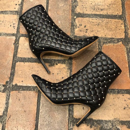 Valentino Quilted Rockstud Booties 4