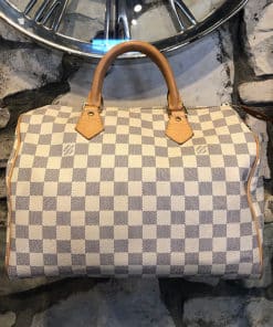 $900 Louis Vuitton Damier Azur Speedy 30 Tote Bag Purse - Lust4Labels