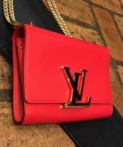 Authentic Louis Vuitton Louise Chain MM Leather Bag, Royal Blue