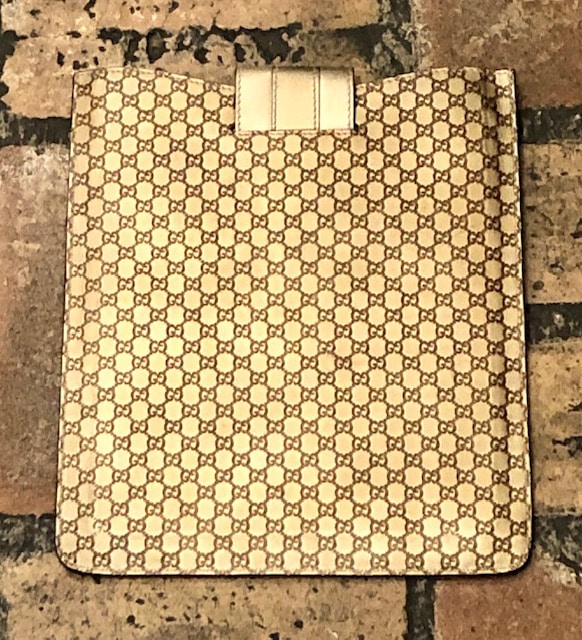 Gucci Guccissima iPad Case in Gold