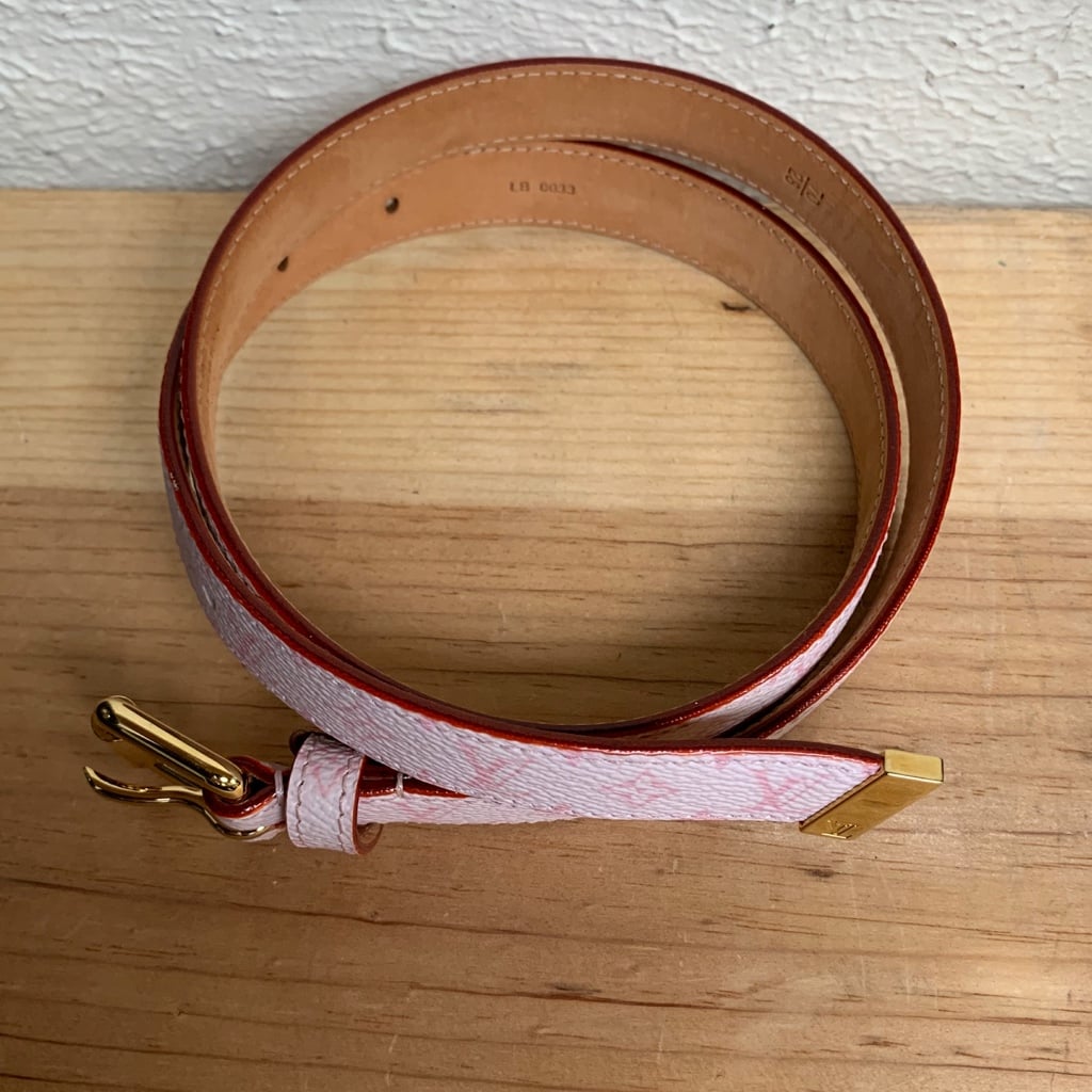 Leather belt Louis Vuitton Pink size L International in Leather