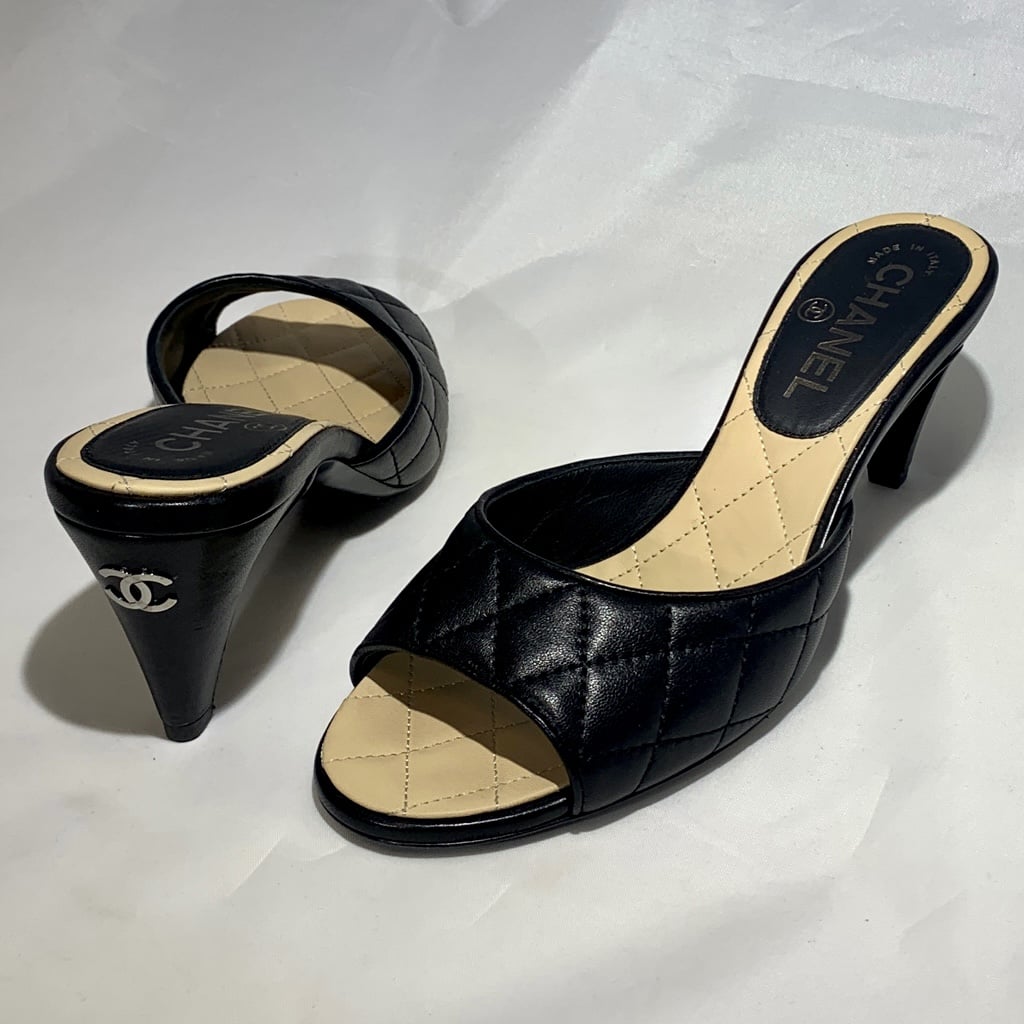 Vintage chanel Slingback Shoes - Beige/Black
