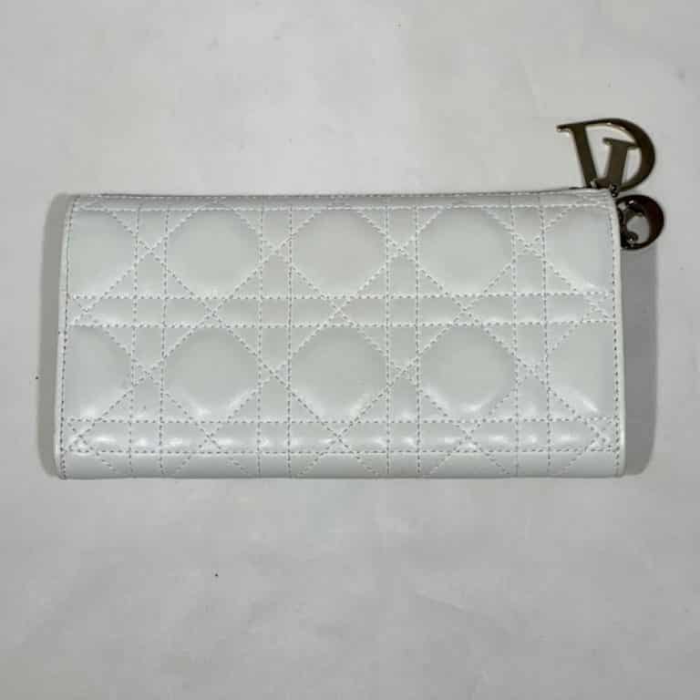 DIOR Lady Dior Wallet in White - More Than You Can Imagine
