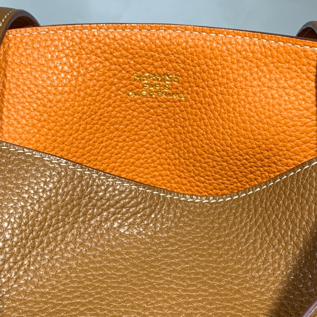 Hermes Clemence Leather Double Sens 45 Tote (SHF-20430) – LuxeDH