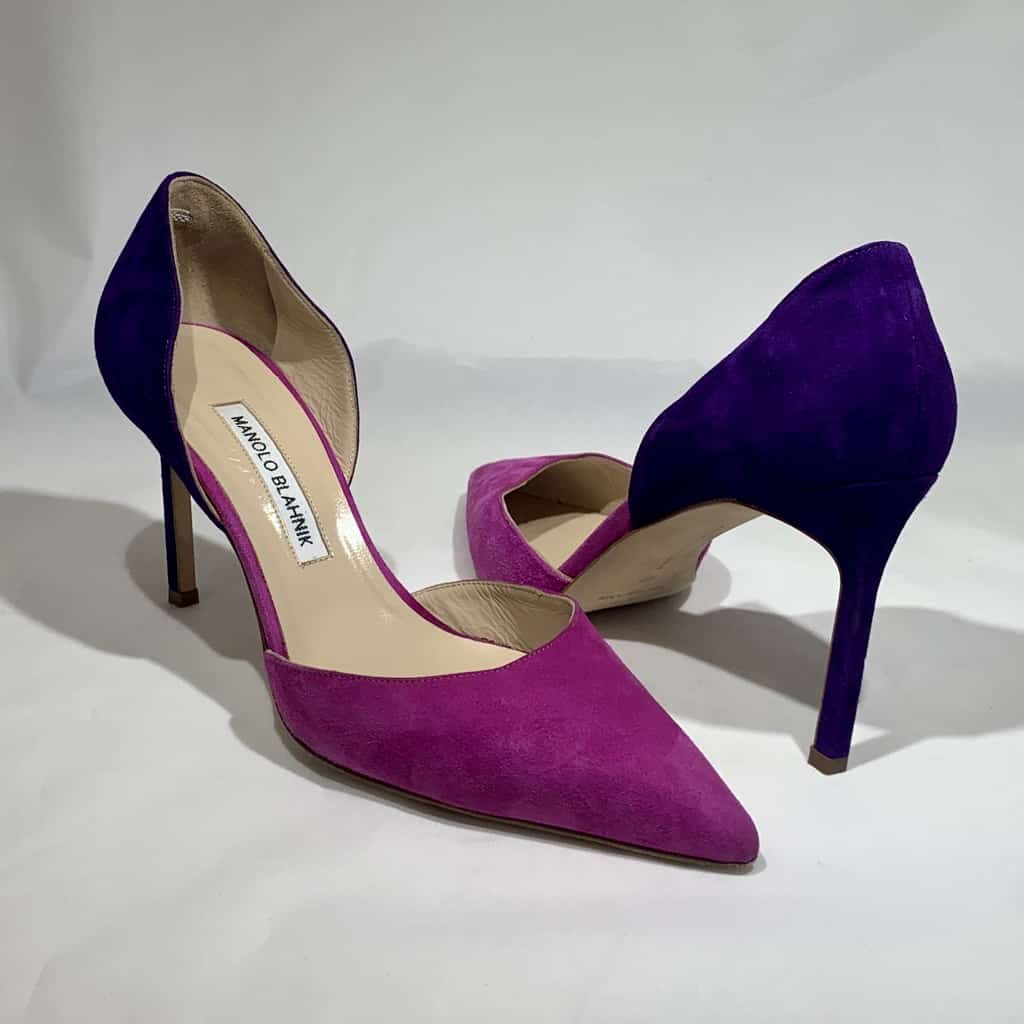 access Establish Warning MANOLO BLAHNIK Suede d'Orsay Pumps 40 - More Than You Can Imagine
