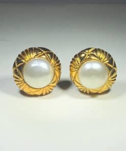 CHANEL Pearl Dome Earrings