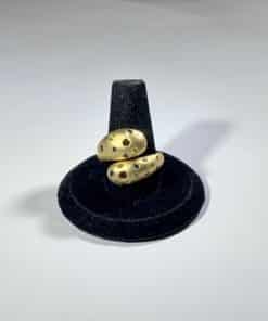 Custom Diamond Bypass Ring in 18k Yellow Gold 1