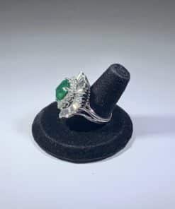 Custom Emerald Diamond Ring in Platinum 2