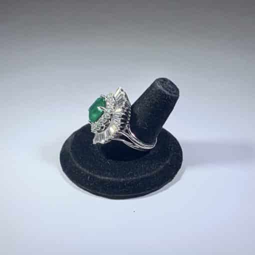 Custom Emerald Diamond Ring in Platinum 2