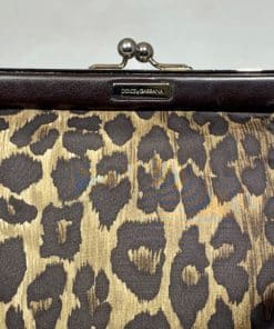 DOLCE GABBANA Brown Leather Leopard Handbag 3