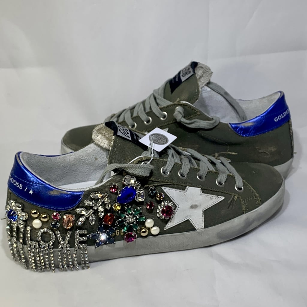 GOLDEN GOOSE Super-Star Crystal Sneakers 38 - More Than You Can Imagine