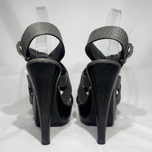GUCCI Leather Strappy Libeccio Sandal Heel 4