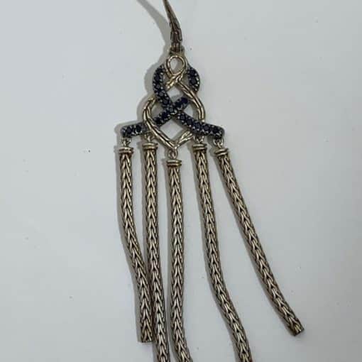 JOHN HARDY Black Sapphire Chain Earrings 2