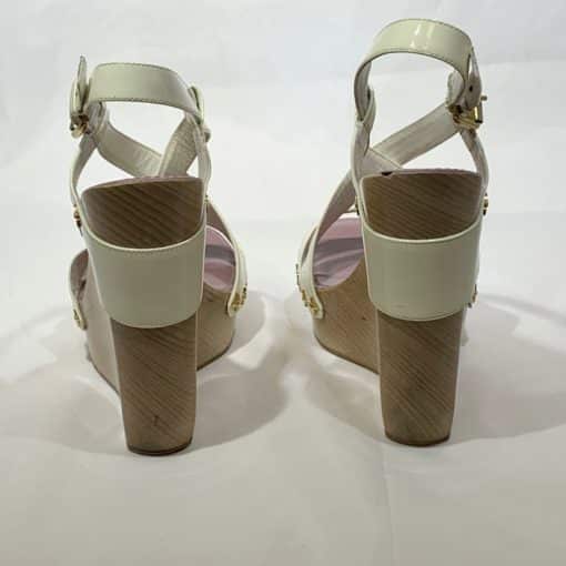 LOUIS VUITTON Patent Leather Wedge Sandal 2