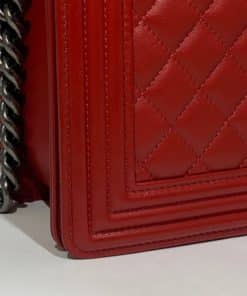 Chanel Large Boy Handbag Red Lambskin – RELUXE1ST