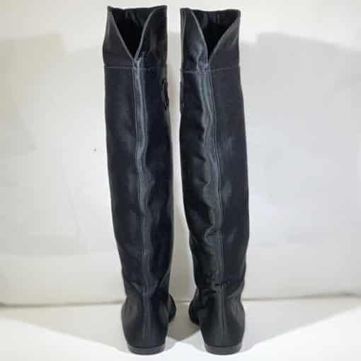 CHANEL Satin Boots in Black 2