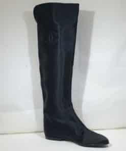 CHANEL Satin Boots in Black 3