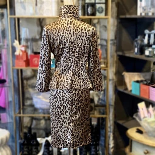 DOLCE GABBANA Leopard Print Skirt Suit 2