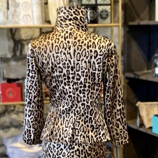 DOLCE GABBANA Leopard Print Skirt Suit 3