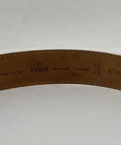 Fendi Logo Belt in White Leather 7028 3