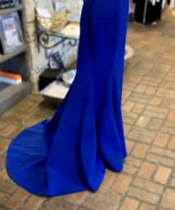 ROMONA KAVEZA Strapless Evening Gown in Cobalt Blue 4