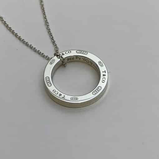 TIFFANY CO 1837 Circle Pendant Necklace in Sterling Silver 1