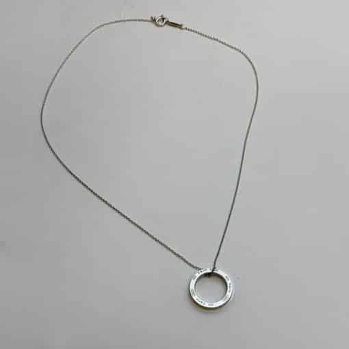 TIFFANY CO 1837 Circle Pendant Necklace in Sterling Silver 2